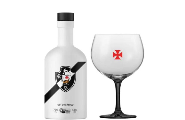 Gin Vasco da Gama Orgânico BË Garrafa Branca 750 ml - Kit com Taça