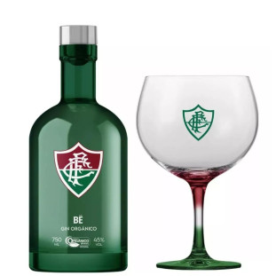 Gin Fluminense Orgânico BË Garrafa 750 ml Garrafa Verde - Kit com Taça